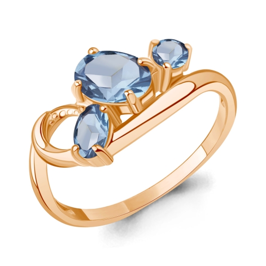 Кольцо из серебра с топазами London