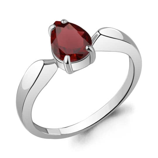 Кольцо из серебра с топазом London и фианитами