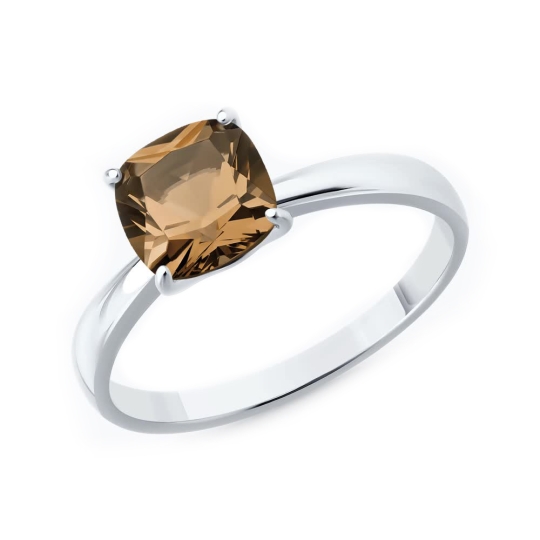 Кольцо из серебра с фианитами