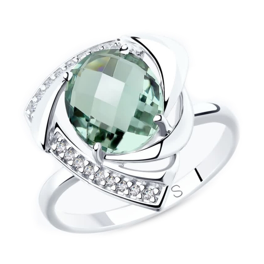 Кольцо из серебра с топазом