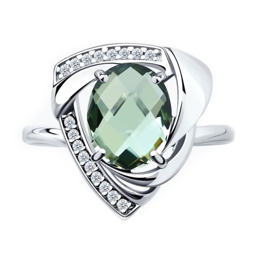 Кольцо из серебра с топазом