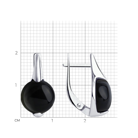 Серьги-эльфы из серебра с фианитами