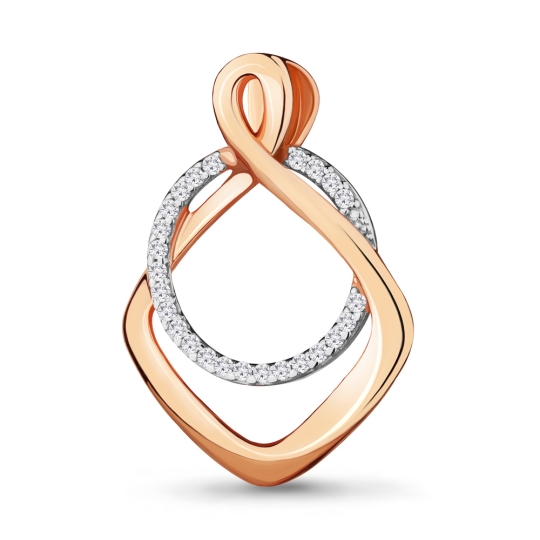 Подвеска из серебра с фианитом