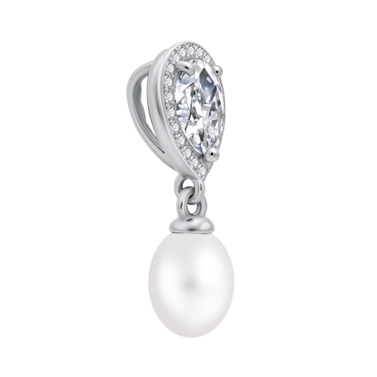 Подвеска из серебра с фианитами