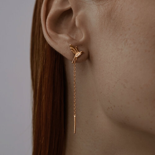 Серьги из серебра с цитринами