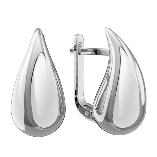 Серьги из серебра с топазами Swiss и эмалью