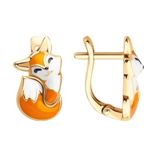 Подвеска из серебра с позолотой и эмалью