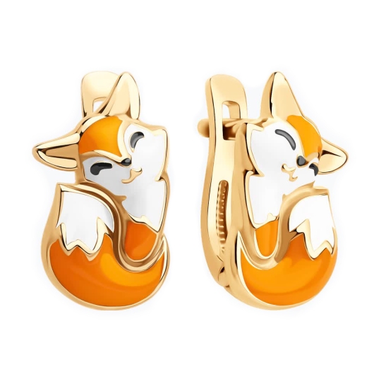 Подвеска из серебра с позолотой и эмалью