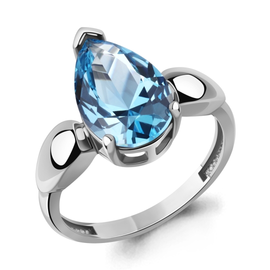 Кольцо из серебра с фианитами