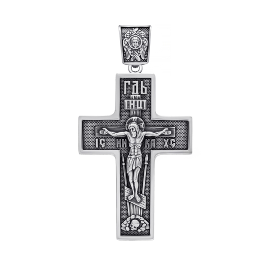 Подвеска-крест из серебра