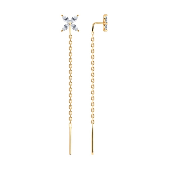 Серьги-трансформеры из серебра