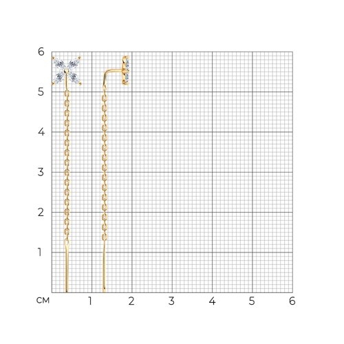 Серьги-трансформеры из серебра