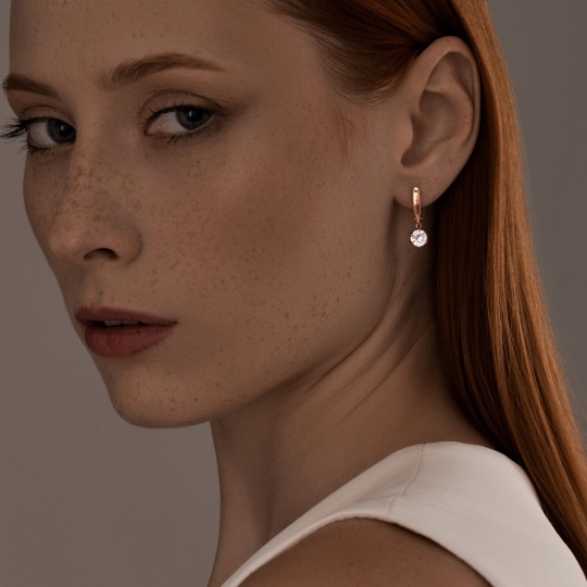 Кольцо из серебра с позолотой и фианитом