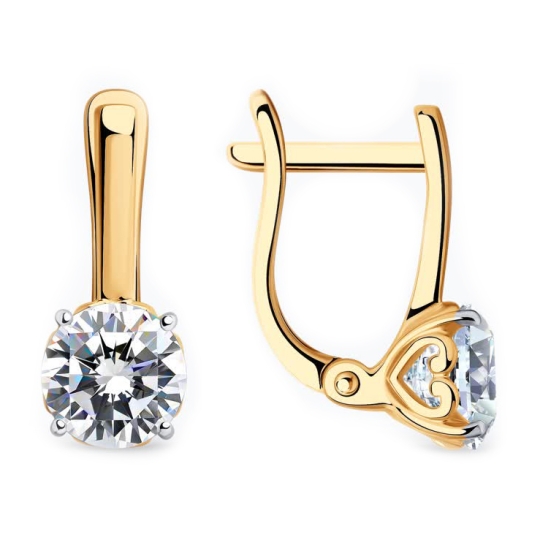 Серьги из серебра с позолотой