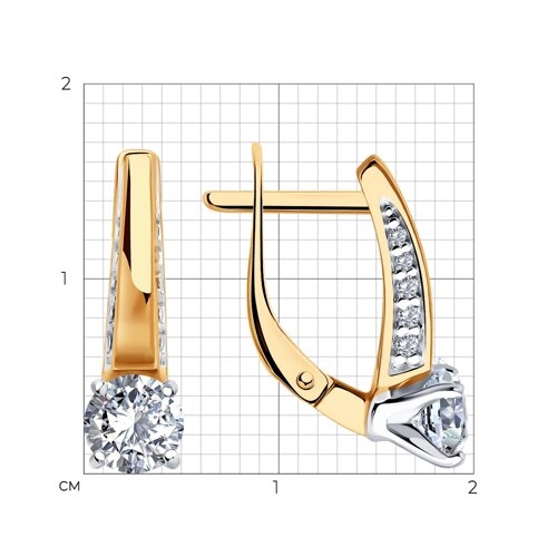 Кольцо из серебра с позолотой и фианитами