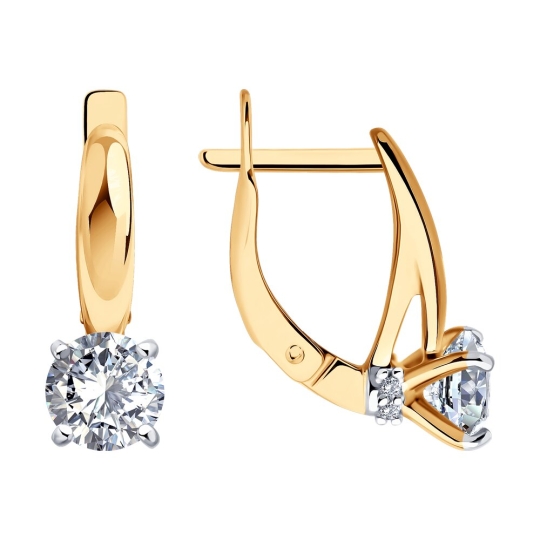 Серьги из серебра с позолотой