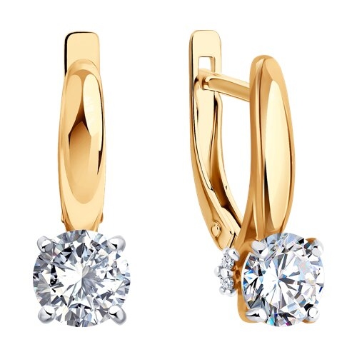 Серьги из серебра с позолотой