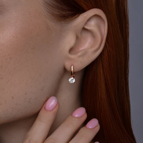 Серьги из серебра с позолотой