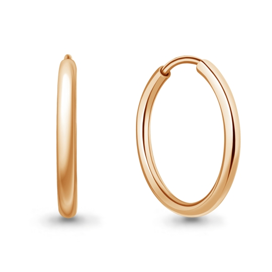 Серьги из серебра с позолотой и фианитами