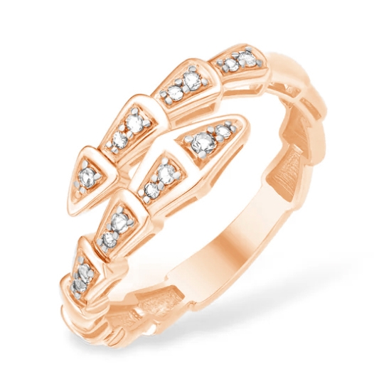 Кольцо из серебра с фианитами