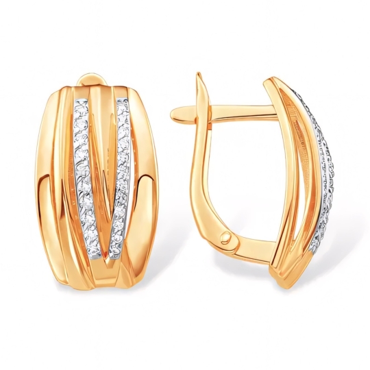 Серьги из серебра с топазами Swiss и эмалью