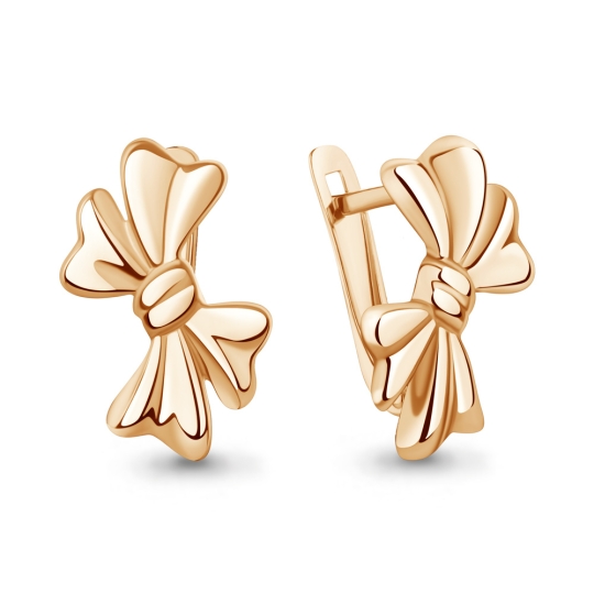 Серьги из серебра с позолотой