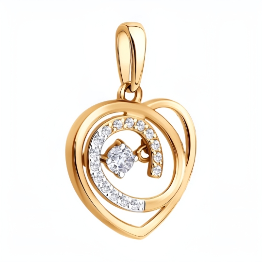 Подвеска из золота с образом "Казанская Божья Матерь"