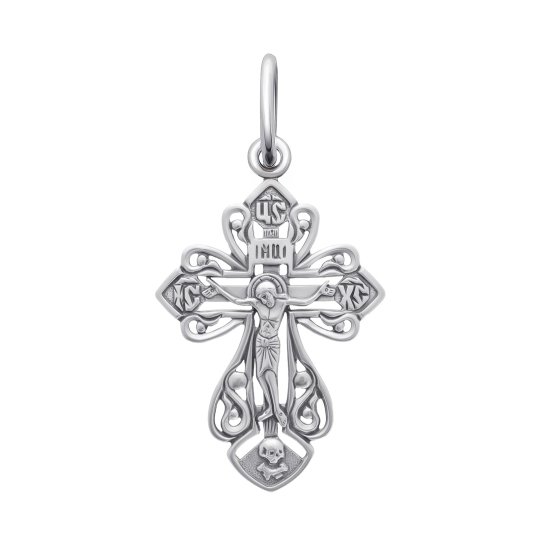 Подвеска-крест из серебра