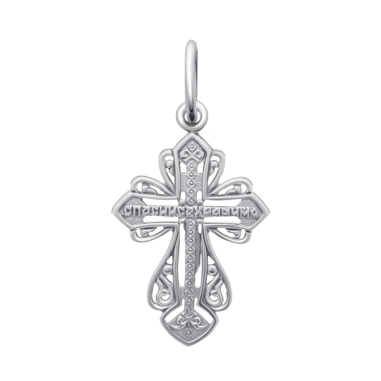 Подвеска-крест из серебра