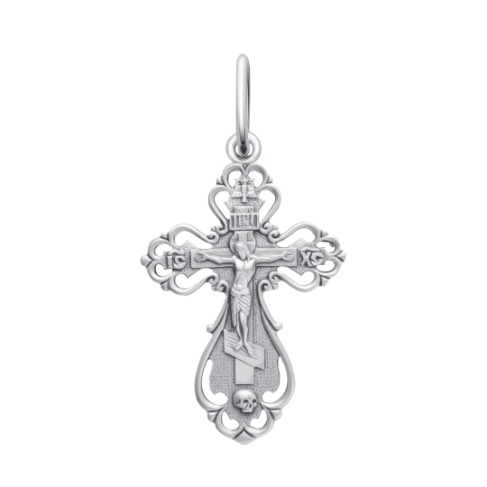 Подвеска-крест из серебра
