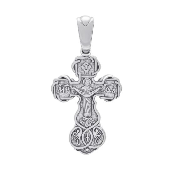 Подвеска-крест из серебра