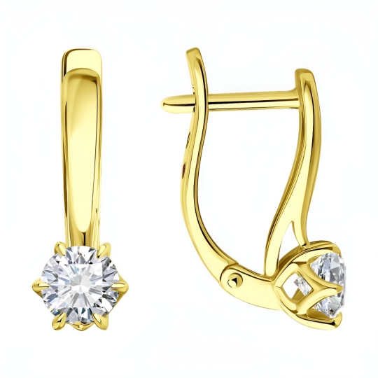 Серьги из белого золота с бриллиантами