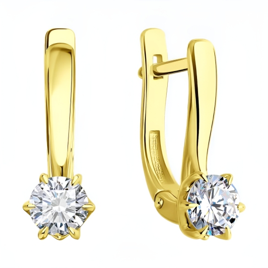 Серьги из белого золота с бриллиантами