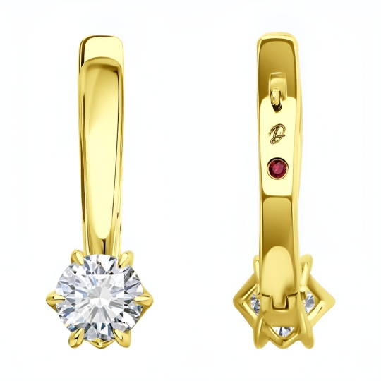 Серьги из белого золота с бриллиантами