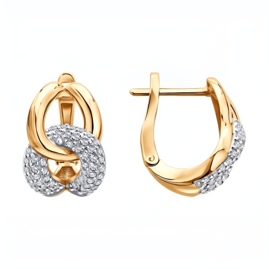 Кольцо из золота с фианитами