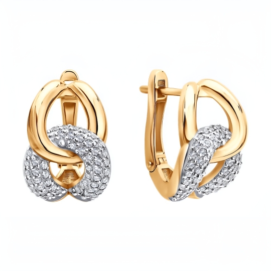 Кольцо из золота с фианитами