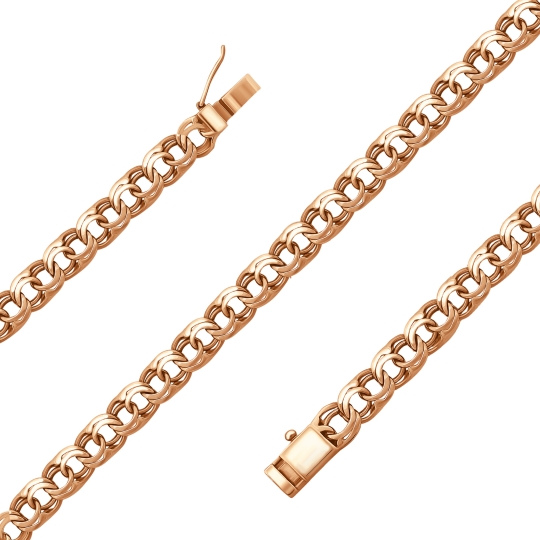 Цепь из золота плетения "Бисмарк" 