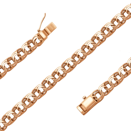 Цепь из золота плетения "Бисмарк" 