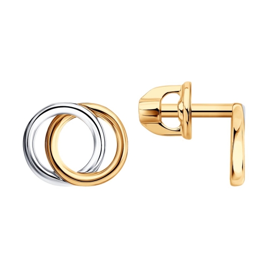 Серьги из золота с фианитами