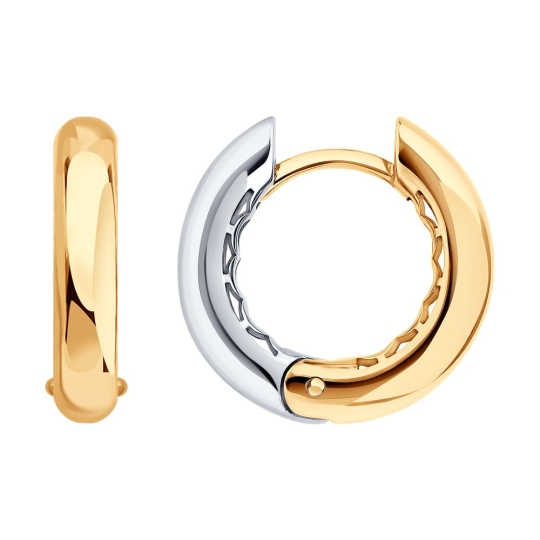 Серьги из золота с бриллиантами и рубинами