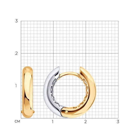 Серьги из золота с бриллиантами и рубинами