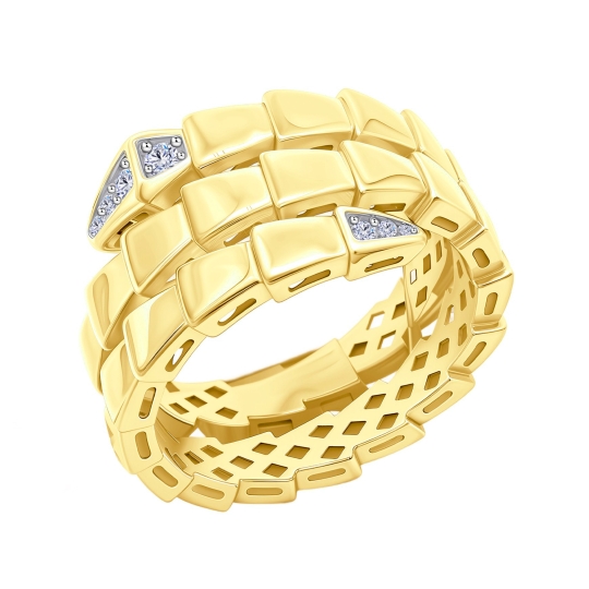 Кольцо из золота с корундом сапфировым