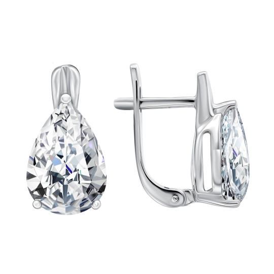 Серьги из золота с фианитами