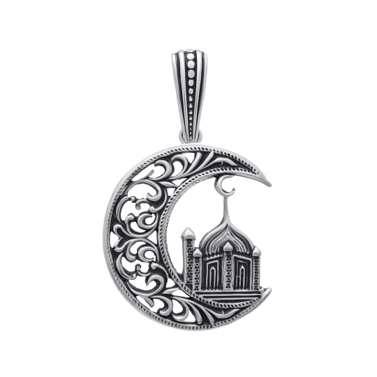 Подвеска-буква из серебра с фианитами "К"