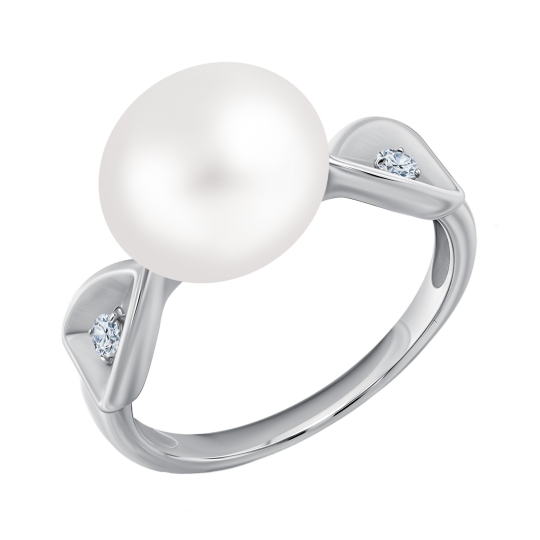 Кольцо из серебра с фианитами