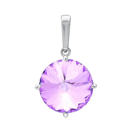 Подвеска из серебра с фианитами