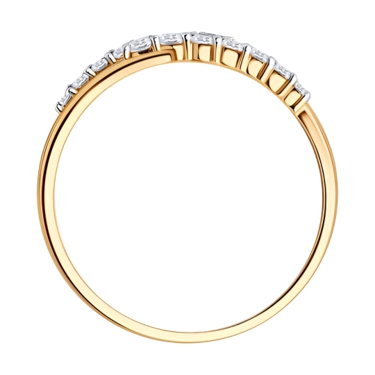 Обручальное кольцо из золота с бриллиантами