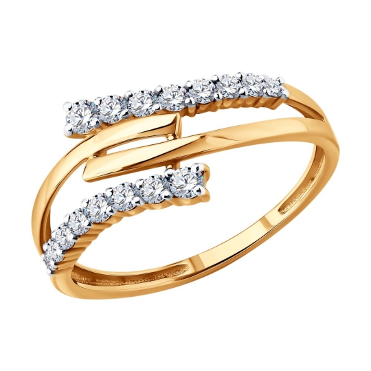 Кольцо из белого золота с бриллиантами