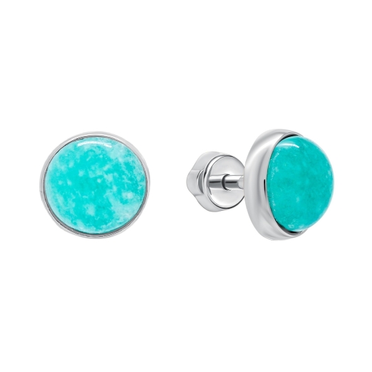 Серьги из серебра с лунным камнем