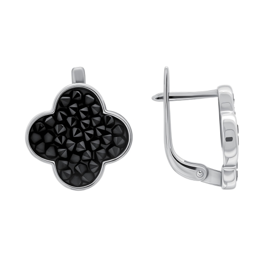 Кольцо из серебра с кристальной тканью